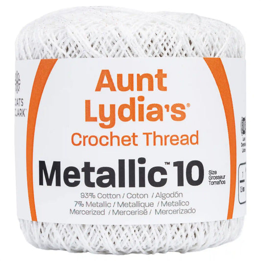 Aunt Lydia's Metallic Crochet Thread Size 10