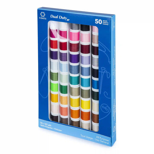Coats & Clark Dual Duty XP General Purpose Sewing Thread Set, 50 Spools