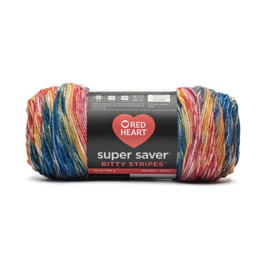 Red Heart Super Saver Bitty Stripes Yarn