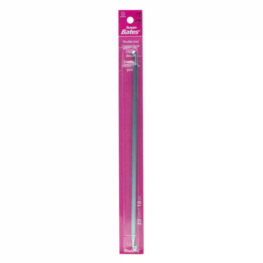 Susan Bates Silvalume 10" Double-End Afghan Crochet Hook