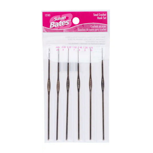 Susan Bates Steelite Set of 6 Crochet Hooks