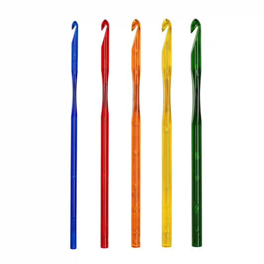 Susan Bates Crystalites Set of 5 Crochet Hooks