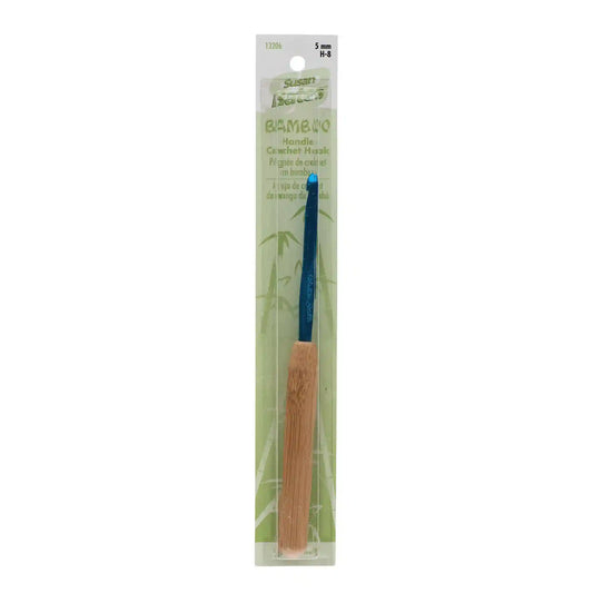 Susan Bates Silvalume Bamboo Handle/Aluminum Head Crochet Hook - Discontinued Items