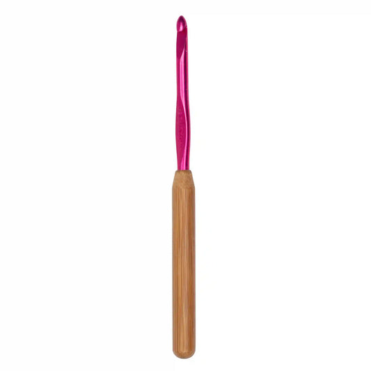 Susan Bates Silvalume Bamboo Handle/Aluminum Head Crochet Hook - Discontinued Items