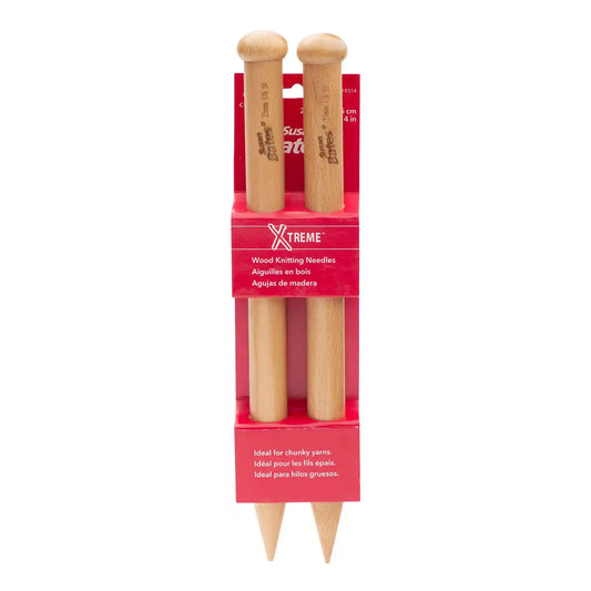 Susan Bates Xtreme Wood 14" Knitting Needles U.S. 50 (25 mm) - Clearance Items