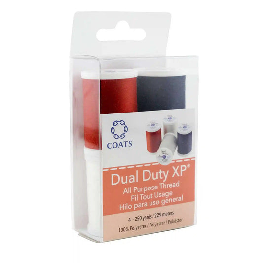 Coats & Clark Dual Duty XP All Purpose Sewing Thread, 4 Spools - Clearance Shades