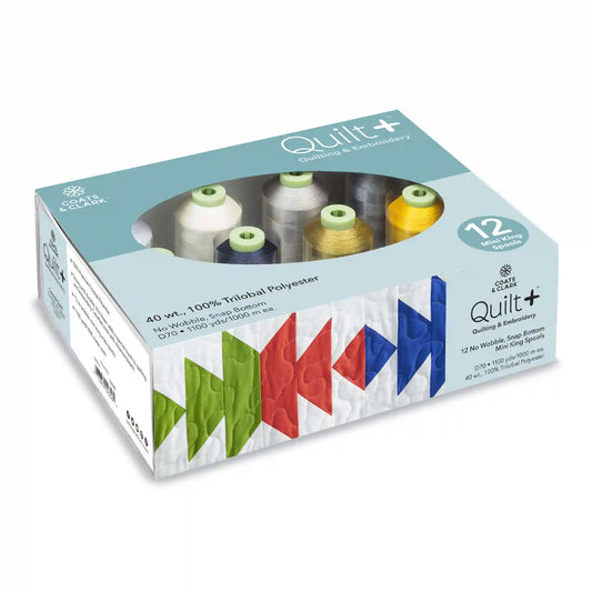 Coats & Clark Quilt + Quilting & Embroidery Thread 12 Spool Set - Clearance Items