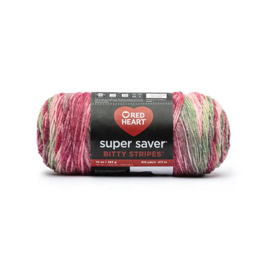 Red Heart Super Saver Bitty Stripes Yarn