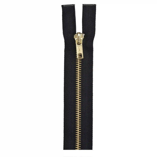 Coats & Clark Heavy Weight Separating Brass Zippers
