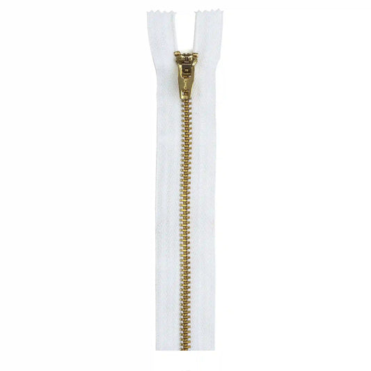 Coats & Clark Brass Jeans Zippers