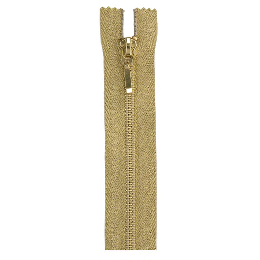 Coats & Clark Metallic Closed End Zippers - 9 inches