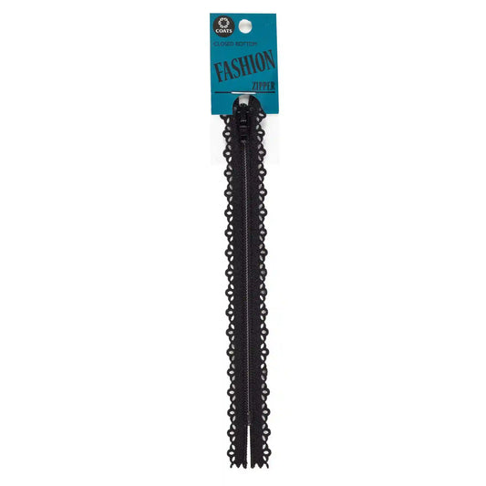 Coats & Clark Fashion Cutwork Zippers - 22 inches - Clearance Items